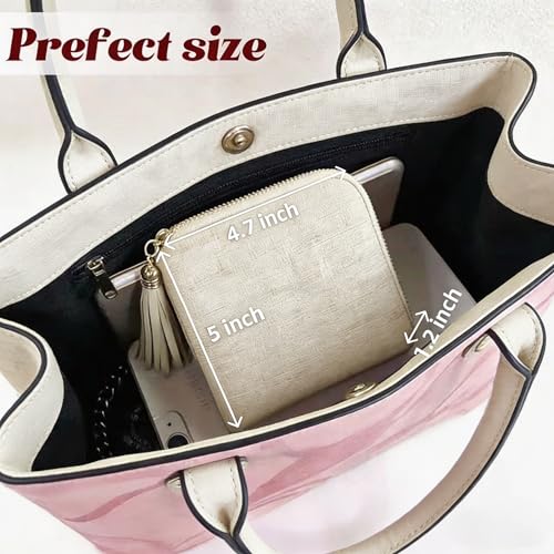 Small Travel Jewelry Pocket Case with Zipper for Women - color: White