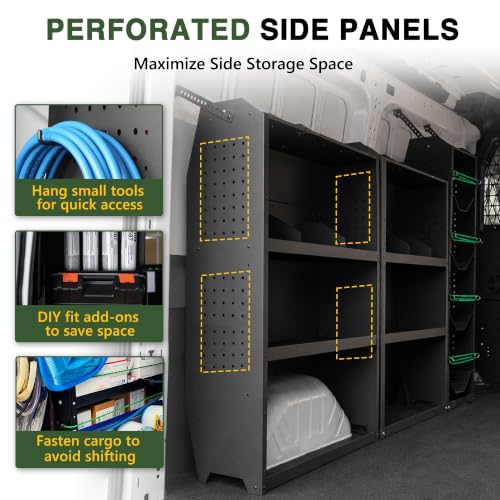 Cargo Van Shelving for Compact Cargo Van, 42" W x 43" H x 13" D