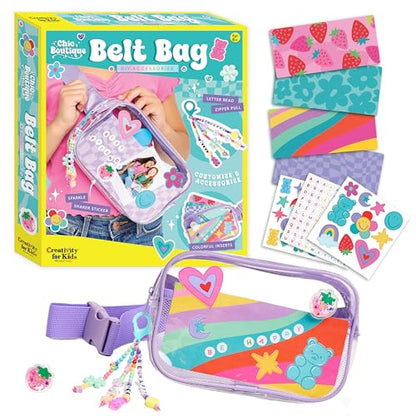 Creativity for Kids Chic Boutique Belt Bag: DIY Girls Art & Craft Kit, Girls Toys Age 6-8+, Crafts and Cute Stuff for Girls, Birthday Gifts for Girls