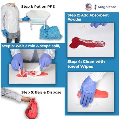 Bodily Fluid Clean Up Kit - Be OSHA Compliant (10 Pack)