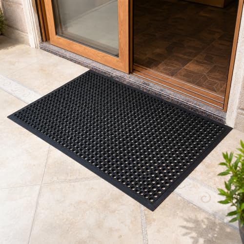4-Pack 36"x24" inch Entrance Rubber Drainage Floor Mats