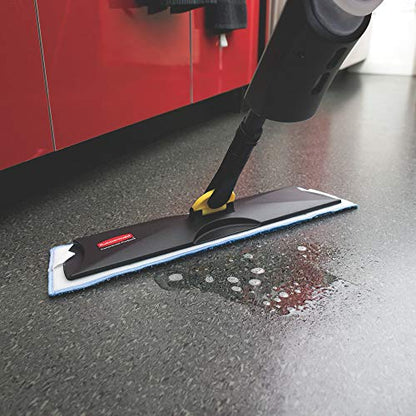 Rubbermaid Commercial Products Pulse Microfiber Light Commercial Spray Mop System, Cleans up to 850 Square Feet, Black, Floor Cleaning for Kitchen/Lobby/Bathroom