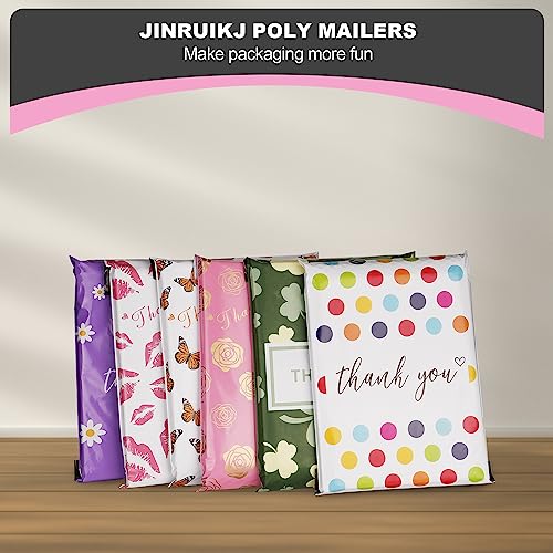 JinRuiKJ Thank You Poly Mailer 14.5x19 50 Pack, Chrysanthemum Design - color: Chrysanthemum, size: 14.5x19'' - 50 Pack