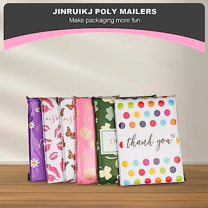 JinRuiKJ Thank You Poly Mailer 14.5x19 50 Pack, Chrysanthemum Design - color: Chrysanthemum, size: 14.5x19'' - 50 Pack