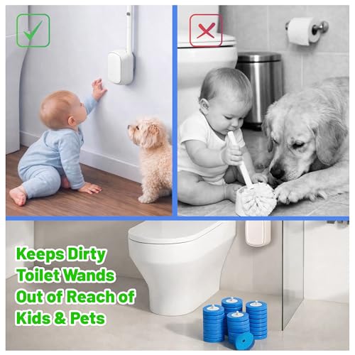 CiLoN Disposable Toilet Brush, Toilet Wand Cleaning System, Bowl Scrubber