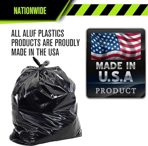 Heavy Duty 45 Gallon Trash Bags - (HUGE 100 Pack /w Flap Ties) - 2.0 MIL (Equivalent) 40" x 46" STAR SEAL BOTTOM Thick Garbage Bags for Contractors, Lawn, Leaf, Yard Waste Commercial Kitchen - style: 45 Gal, 2 Mil Equiv, 100 Count