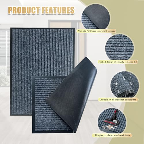 Front Door Mat, 4'x6'Indoor Outdoor Welcome Commercial Floor Mats - size: 48"x72"
