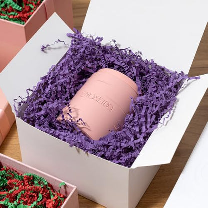 Mefleet 1 LB Crinkle Paper Filler Purple Shredded Paper for Gift Box Basket - color: Purple