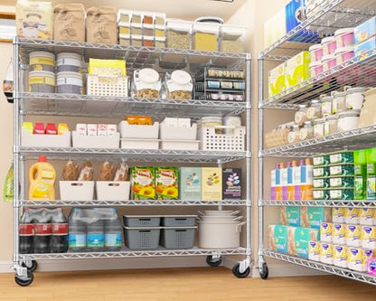 PrimeZone 5 Tier NSF Steel 48" Wx24 Dx81 H Wire Shelving 3000lbs - size: 48" W x 24" D x 81" H