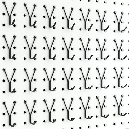 HUHOLE 40 Pack 1 Inch Black Pegboard L Hooks - style: 1" L-Hook 40PC Black
