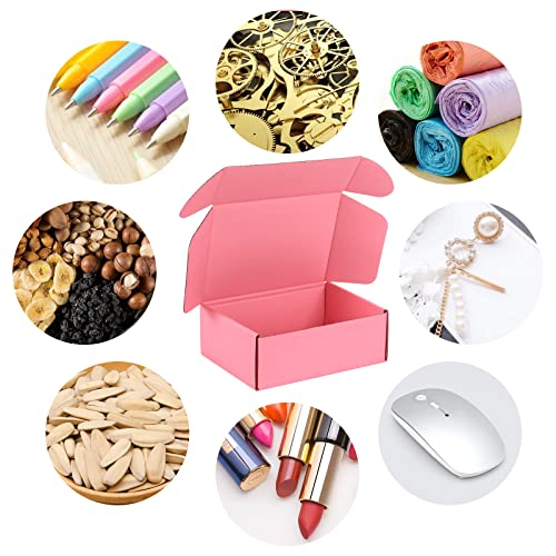 7x5x2 inch Pink Shipping Boxes for Small Business- Set of 25 - color: Pink, size: 7x5x2