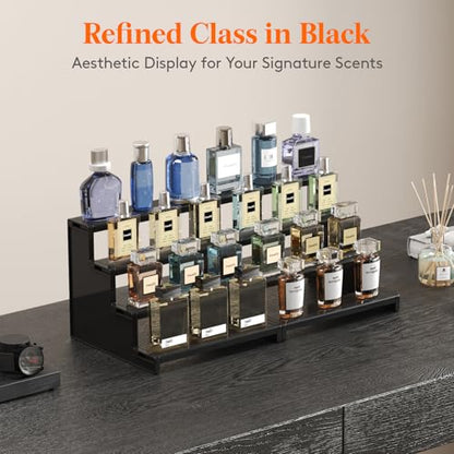 Lifewit Perfume Organizer, Cologne Stand Tool-Free Assembly, 9", 2 Pcs - color: Black, size: 9 Inch,2 Pcs