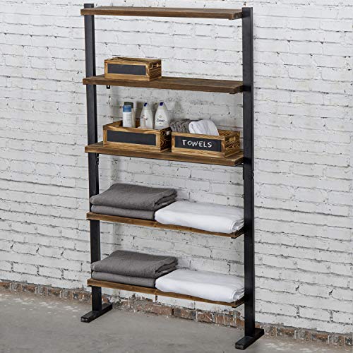 MyGift Rustic Burnt Wood Nesting Storage Bins with Chalkboard Panel and Cutout Handles, Decorative Farmhouse Wooden Stackable Open Top Boxes, 3 Piece Set
