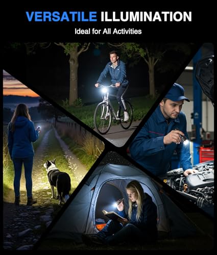 LETMY 4 Pack Rechargeable Flashlights 3 Modes Zoomable LED Flashlights - size: 4 Pack