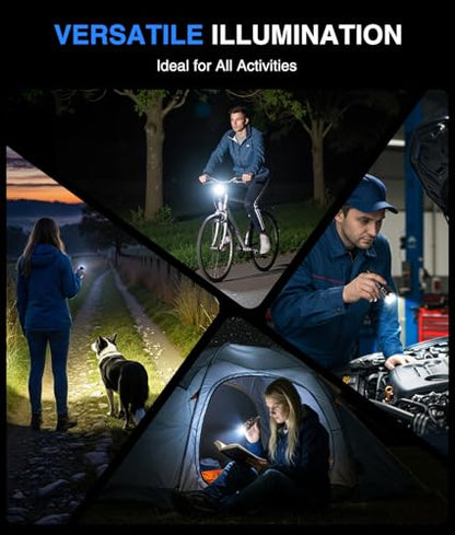 LETMY 4 Pack Rechargeable Flashlights 3 Modes Zoomable LED Flashlights - size: 4 Pack