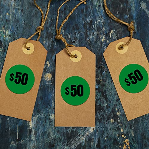 Mobiusea Creation 300pcs 50 Dollar Price Stickers Price Tag Labels 1" - size: 50 Dollars | 300pcs