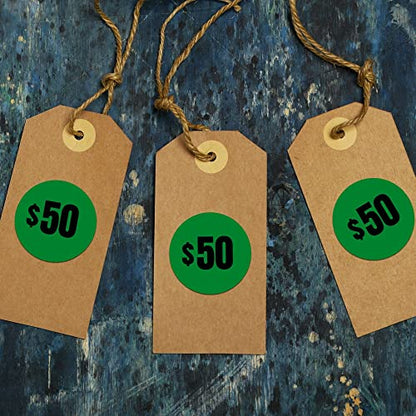 Mobiusea Creation 300pcs 50 Dollar Price Stickers Price Tag Labels 1" - size: 50 Dollars | 300pcs