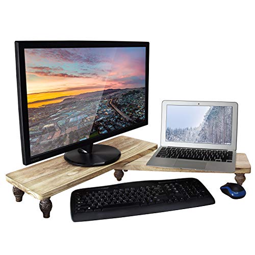 Ikee Design 2 Pcs Set Wooden Display Riser, Cupcake Dessert Display Riser - color: Oak