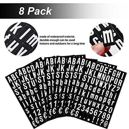 Zonon 8 Sheets Mailbox Numbers Letters Stickers,1 Inch,Black, White in Back - color: Black, White in Back, size: 1 Inch