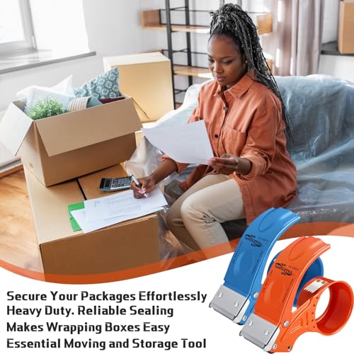 Watersay 12 Pcs 2" Packing Tape Gun Heavy Duty Tape Dispenser for Packing