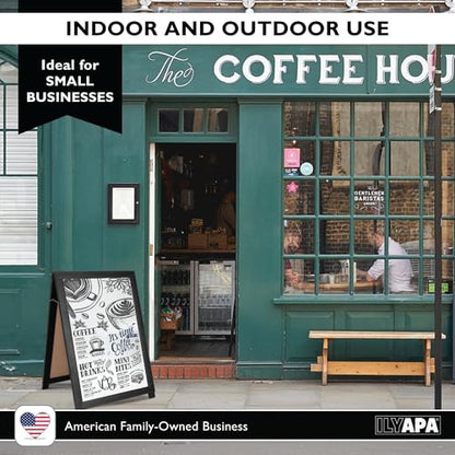 Ilyapa A Frame Sign Holder & Chalkboard Easel - Sandwich Board, 24x36 In - color: Black, size: 41x28 Chalk