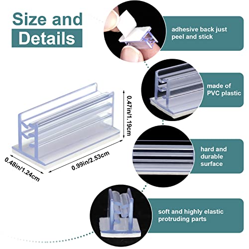 100 Pcs Self Adhesive Sneeze Guard Holder Acrylic Panels Name Tag