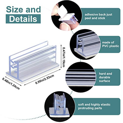 100 Pcs Self Adhesive Sneeze Guard Holder Acrylic Panels Name Tag