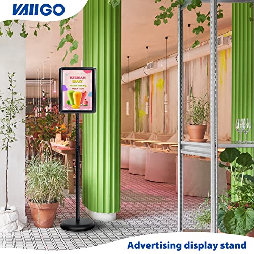8.5x11 Sign Holder Stand - Adjustable Floor Standing Sign Stand - color: Black, size: 8.5"x11"-1Pack