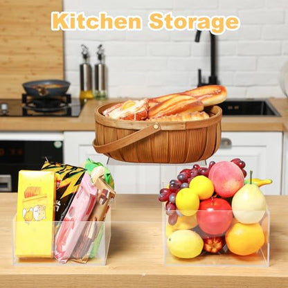 Geelin 8 Pack Acrylic Buffet Display Risers for Food Jewelry,Clear,Flat - color: Clear, style: Flat