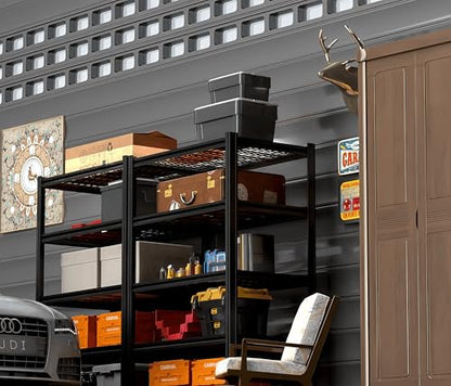 5-Tier Heavy Duty Garage Shelving, 3,000 lbs Capacity Adjustable Metal Storage Shelving Unit for Garage, Basement, Pantry & Utility Room, 35.43" W x 15.8" D x 72" H - size: 5T 35" W x 16" D x 72" H