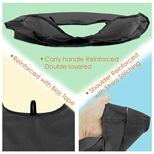 BeeGreen 10 Pack Black Reusable Grocery Bags with Storage Pouch Reusable Shopping Bags Bulk with Elastic Band 50LBS X-Large-Foldable-Washable-Heavy Duty-Waterproof Grocery Tote Bags - color: Solid Black