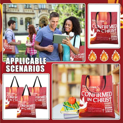 Hosuly 15 Pcs Holy Spirit Confirmation Tote Bags Catholic Gift Bags - style: Holy Spirit