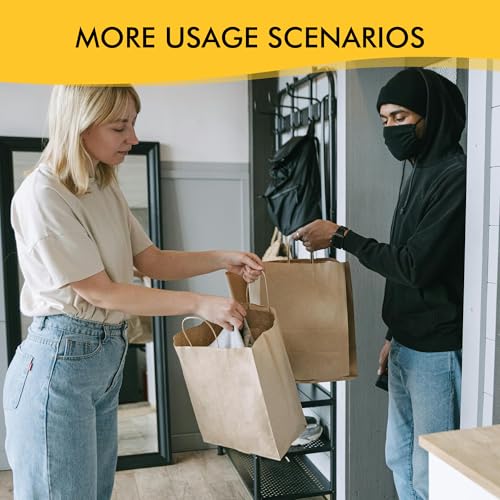RACETOP Brown Kraft Paper Gift Bags 90 Pack 3 Sizes with Handles Bulk - color: Brown 10x5x13-8x4.5x10.8-5.8x3.2x8.25, size: 1 Count (Pack of 90)