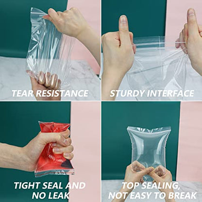 WEPOLY - 13" x 15"(100 Count) Large Zip Bags - 2 Gallon Zip Plastic Poly Bags for Clothing, T-Shirts, Pants - color: 100 Pack, size: 13" x 15"