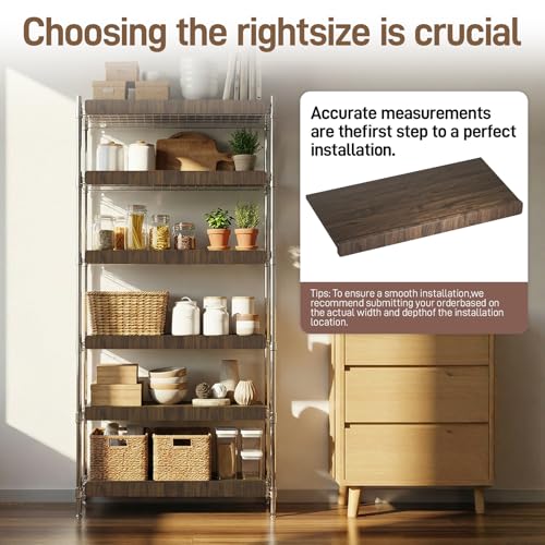 Wire Shelf Covers, Wood Wire Rack Covers for Pantry Shelves, Easy to Assemble Wooden Closet Wires Shelving Cover, 0.6 Inches Thick Waterproof Durable Shelf Dividers for Kitchen, 24 * 16 Inches - size: 24"W x 16"D