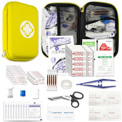 First Aid Kit 276PCS Car Home Camping Essentials Yellow Emergency Mini Kit - color: Yellow-276pcs