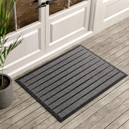 ubdyo Extra Durable Door Mat Outside Entrance (36" x 24", Bright Grey) - color: Bright Grey, size: 36" x 24" (Rectangular)
