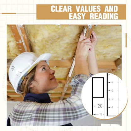 Attic Measuring Rulers (Case of 1000), 20 Inch, Card Stock, Attic Insulation R-Value Ruler for Insulators Ceiling Insulation