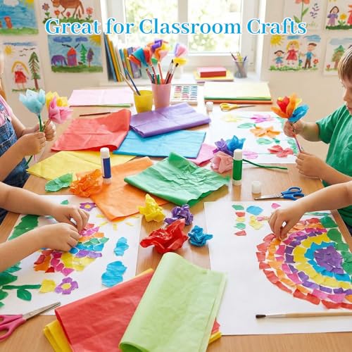 Koogel Tissue Paper 330 Sheets, 14 X 10 inch 20 Colors for Gift Bags - color: 20 Colors