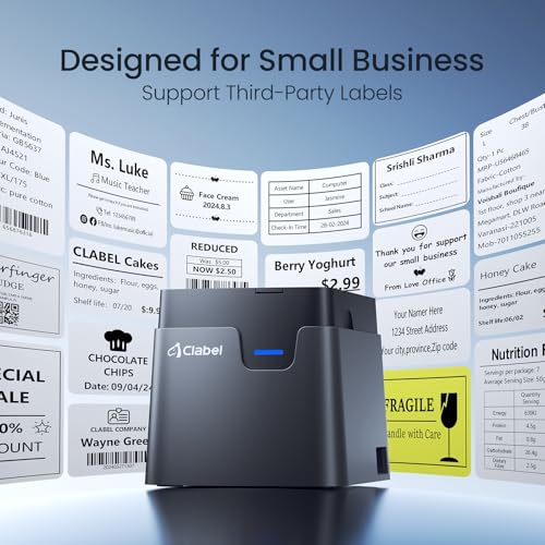 CLABEL 221D 2" Bluetooth Barcode Label Printer for Small Business - color: Gray, size: 2 Inch