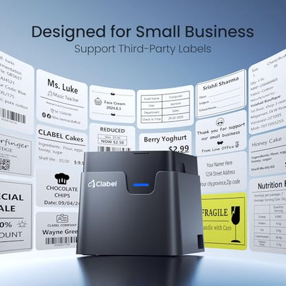 CLABEL 221D 2" Bluetooth Barcode Label Printer for Small Business - color: Gray, size: 2 Inch