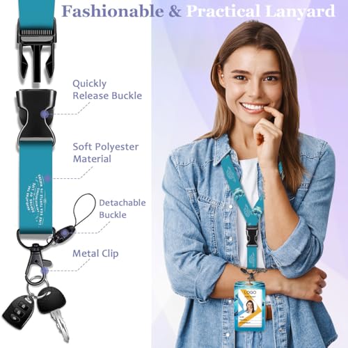 Cute Sea Turtle ID Badge Holder with Lanyard and Retractable Badge Reel - color: Sea Turtle