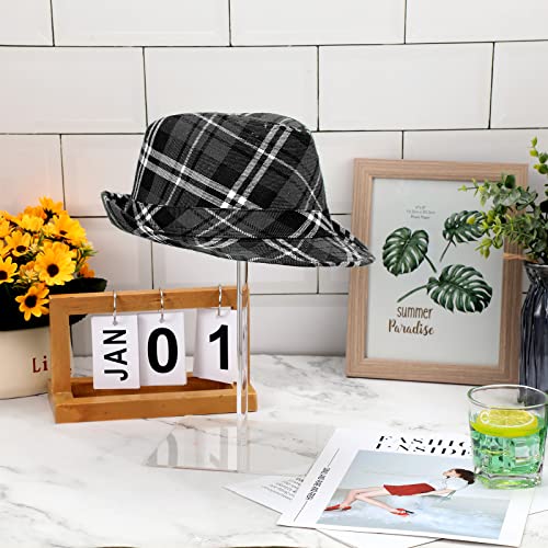 Yookeer 2 Set 16 Inch Clear Acrylic Hat Stands and Wig Display Rack Stands for Multiple Hats Display Tabletop Baseball Caps Watch Tabletop (Square Bottom) - color: 16 Inch in Height, style: Square Bottom