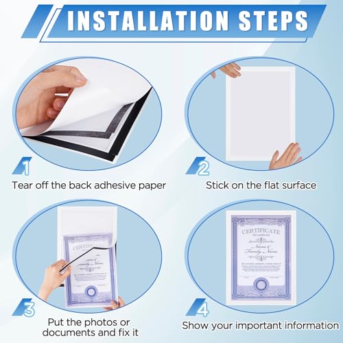 20 Pack Magnetic Sign Holder 8 * 11.5 inches with Magnetic Border - color: 20 Pack White, size: 8 x 11.5
