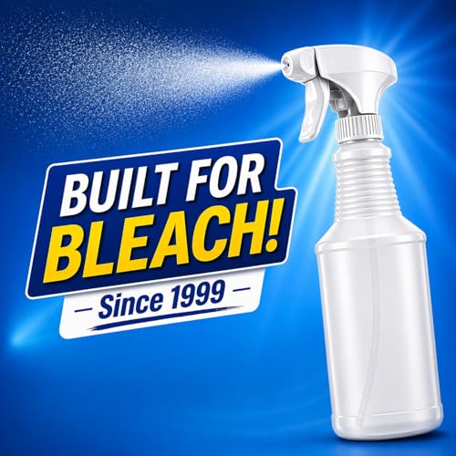 Bar5F 24 oz Empty Bleach-Resistant Trigger Spray Bottles, 3-Pack
