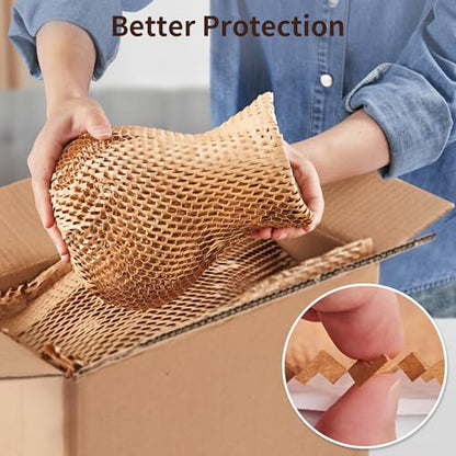 JARLINK Honeycomb Packing Paper, 15" x 213' Bubble Wrap Roll for Packing - size: 15"x 213'