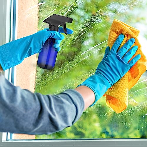 Norme 24 Pcs 8 oz Glass Spray Bottles with Funnels Labels, Blue - color: Blue