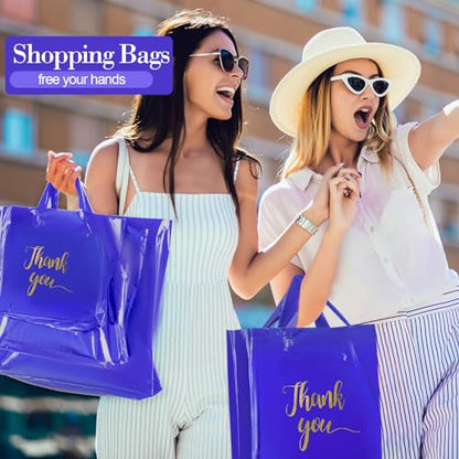 Teling 200 Pcs Thank You Shopping Bags with Handle,Purple - color: Purple