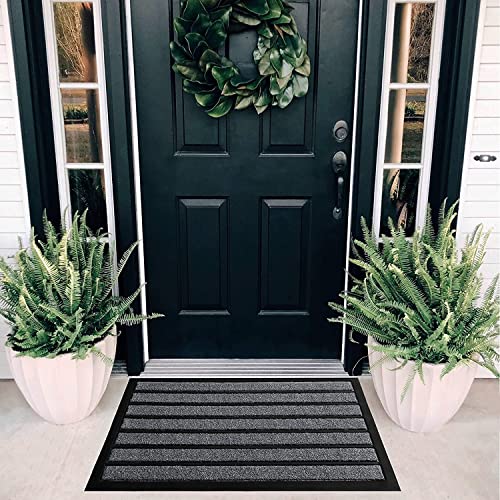 Ubdyo Extra Durable Door Mat Outside Entrance (30" x 17", Bright Grey) - color: Bright Grey, size: 30" x 17" (Rectangular)