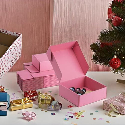 8x8x3 inch Pink Shipping Boxes for Small Business- Set of 25 - color: Pink, size: 8x8x3 Inch